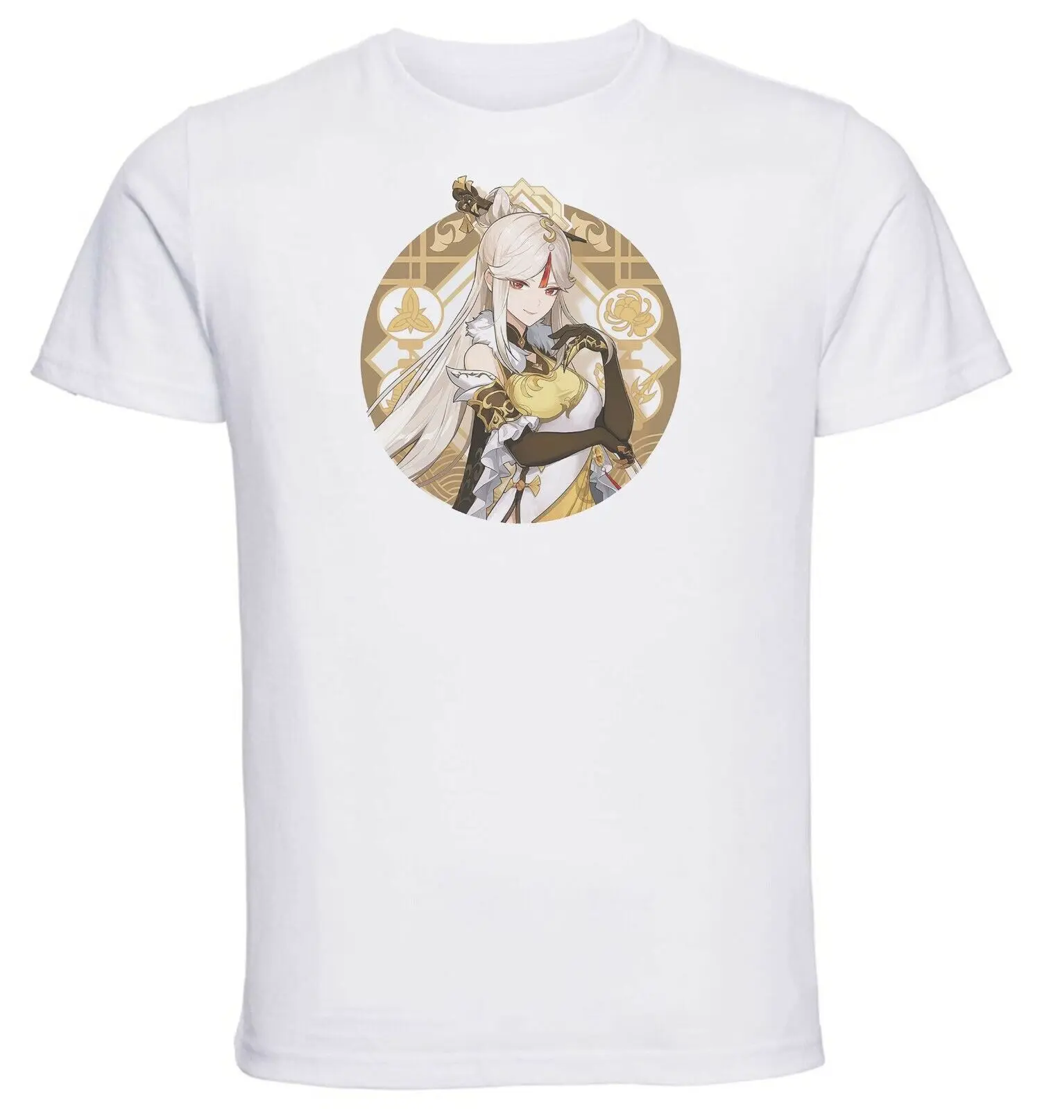 White T-Shirt - White Jersey - Genshin Impact - Ningguang Cameo-