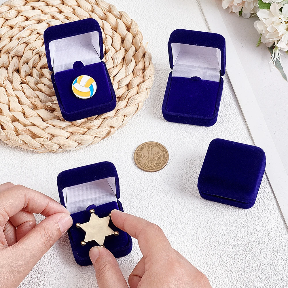 6pcs Velvet Badge Display Box  - đánh giá và giá Velvet Jewelry Box