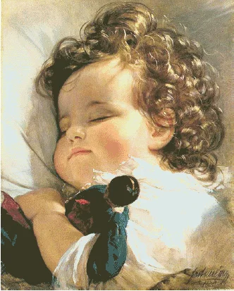 66-sleeping Baby 70-85 Embroidery Cross Embroidery New Figure European Style   cross stitch set