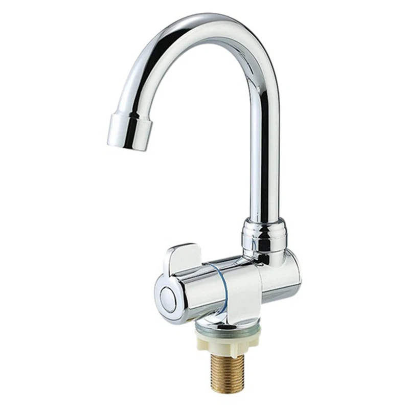 Rotation Copper Basin Faucet Cold Deck Kitchen Folding Caravan Bathroom Tap for Marine Boat Deck Camper