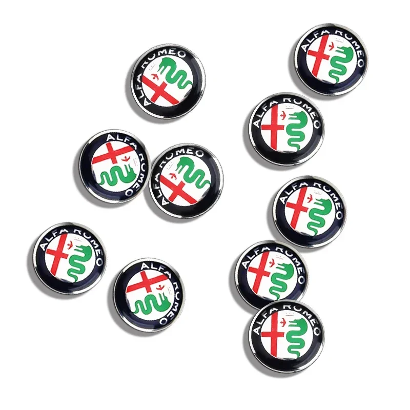 10X 14mm Car Key Badge Sticker Symbol Logo Key Shell Remote Fob Emblem Decal For Alfa Romeo Giulietta Giulia 147 156 159 Mito GT