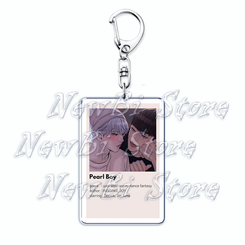 Manga BL Manwha Keychain for Accessories Roses and Champagne Jinx Waterside Night Pearl Boy Key Chain Keyring Jewelry Fans Gift