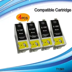 INK WAY 4 PACK T1361 large size chipped cartridges WITH INK for  EPSON K101 K103 K201 K301 T1361