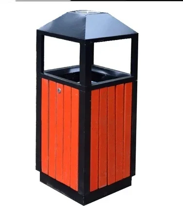 Creativity Outdoor Trash Bin Large Trash Can Classification Scenic Spot Sanitation School Outdoor Steel Wood Park