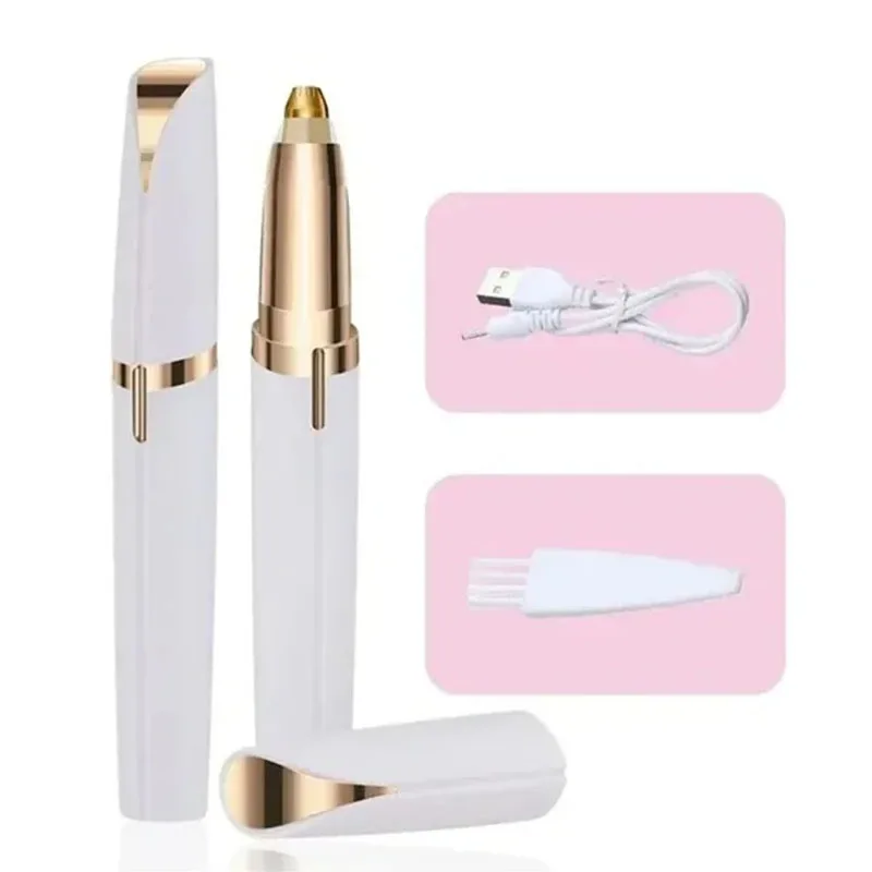 Elektrische Wenkbrauw Trimmer Elektrische Gezicht Wenkbrauw Haar Trimmer Mini Draagbare Vrouwen Body Scheerapparaat Remover Blade Eye Oplaadbaar