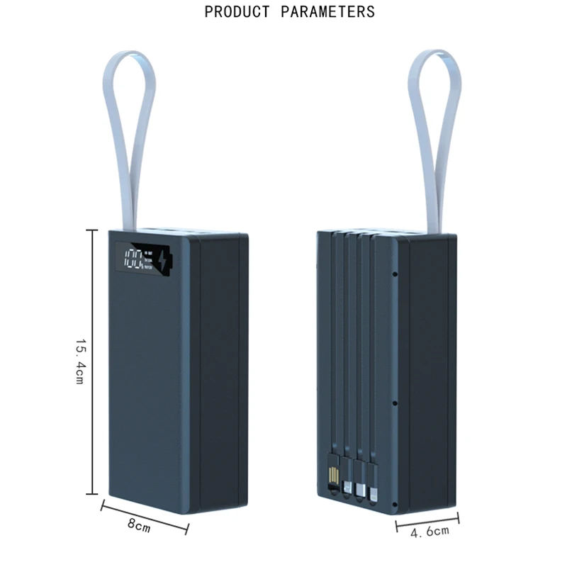 12*18650 DIY Power Bank Shell Box with Built in Type C Micro USB Cable Fast Charge 18650 Battery Case Holder Charging Box view 3