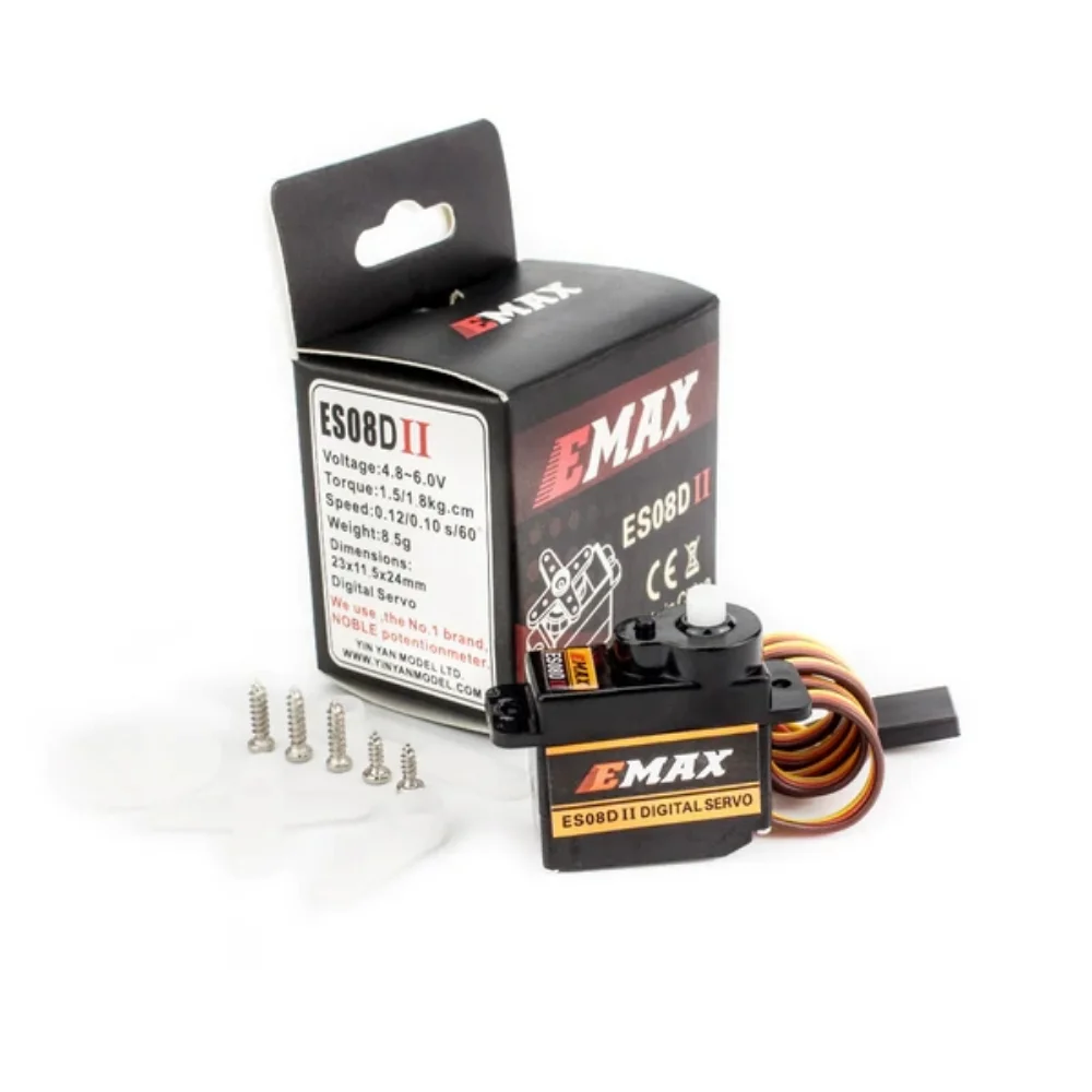 EMAX ES08D II Micro RC Servo engranaje de plástico 1,8 kg/seg para modelos RC, coche, Dron FPV