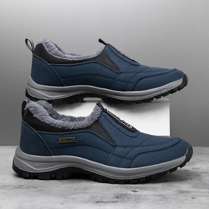 Winter Plus Samt-Sneaker für Herren, große Größen 49 50, rutschfeste Outdoor-Freizeitsportschuhe, bequeme, leichte Herren-Wanderschuhe – Detail 3
