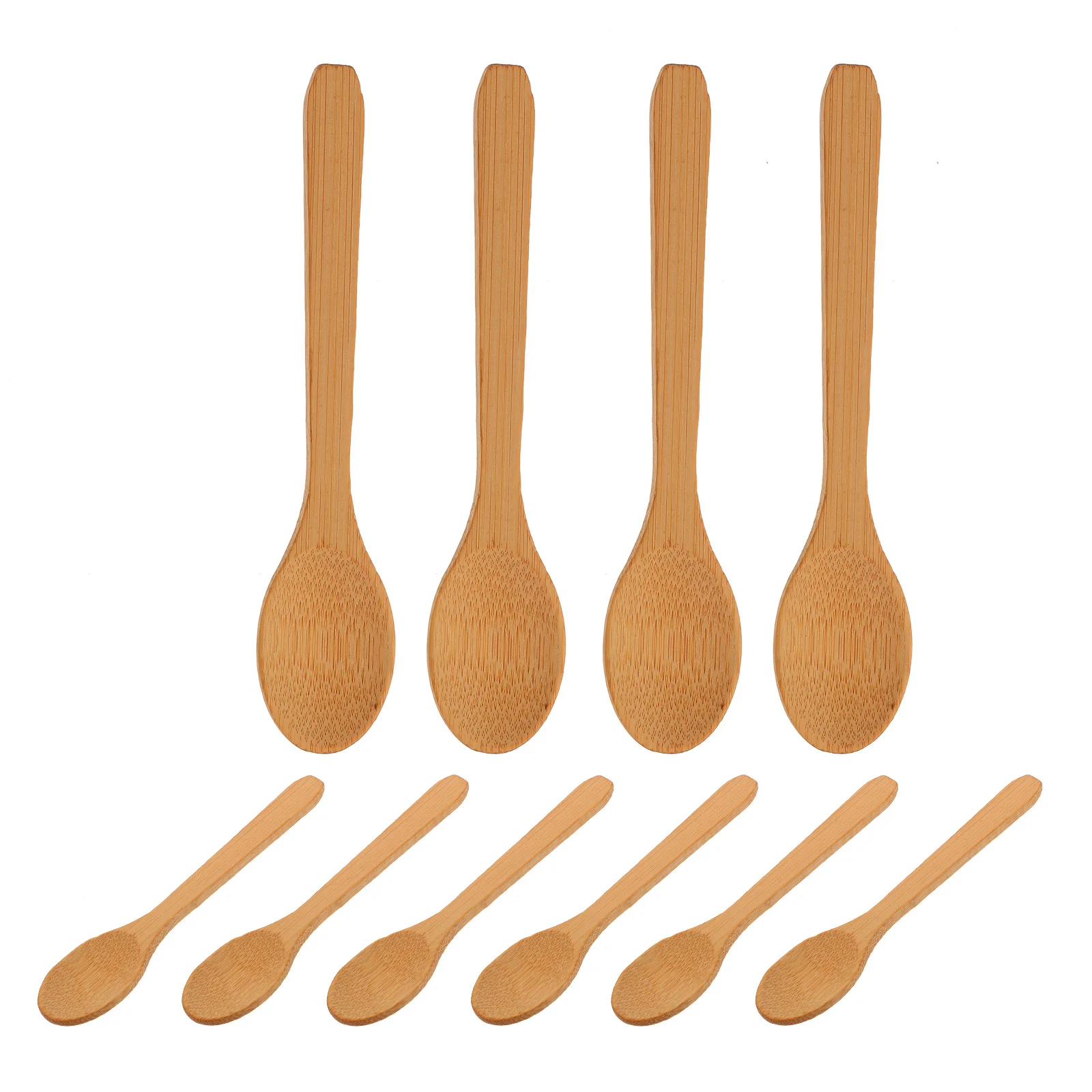 

10pcs Bamboo Honey Wooden Tea Coffee Stirring Spoons Kitchen Seasoning Tasting Spoons For Beverages Ice Cream Pudding