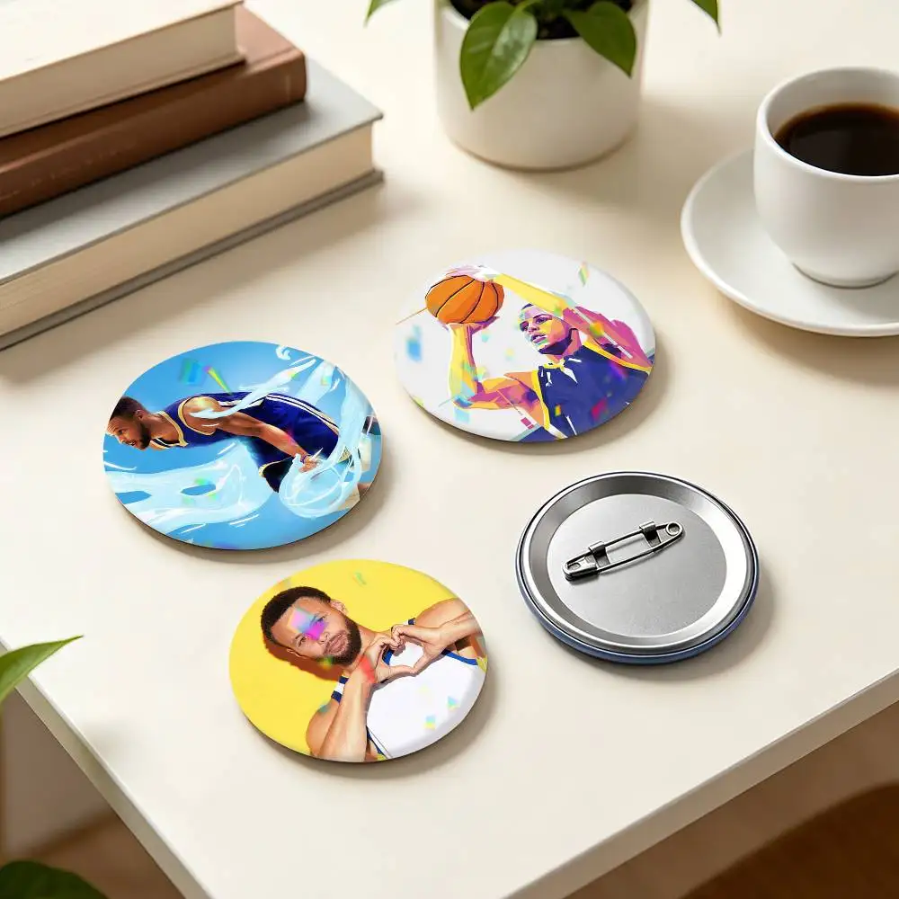 Basketball star 30 S-Stephen Curry 25mm 32mm 44mm 58mm 75mm Brooches Badges Pins for Accessories Gift