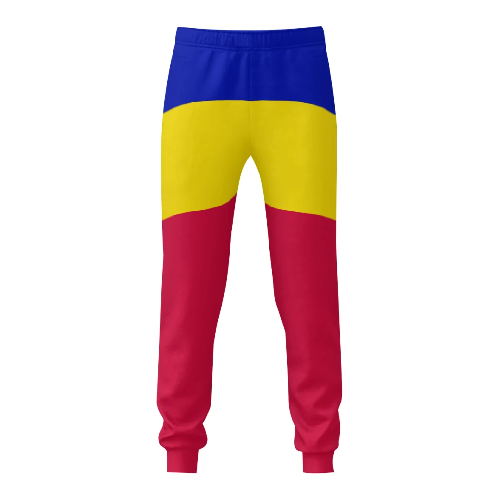 Mens Sweatpants Andorra  Flag Pants with Pockets Joggers Soccer Football Multifunction Sports Sweat With Drawstring