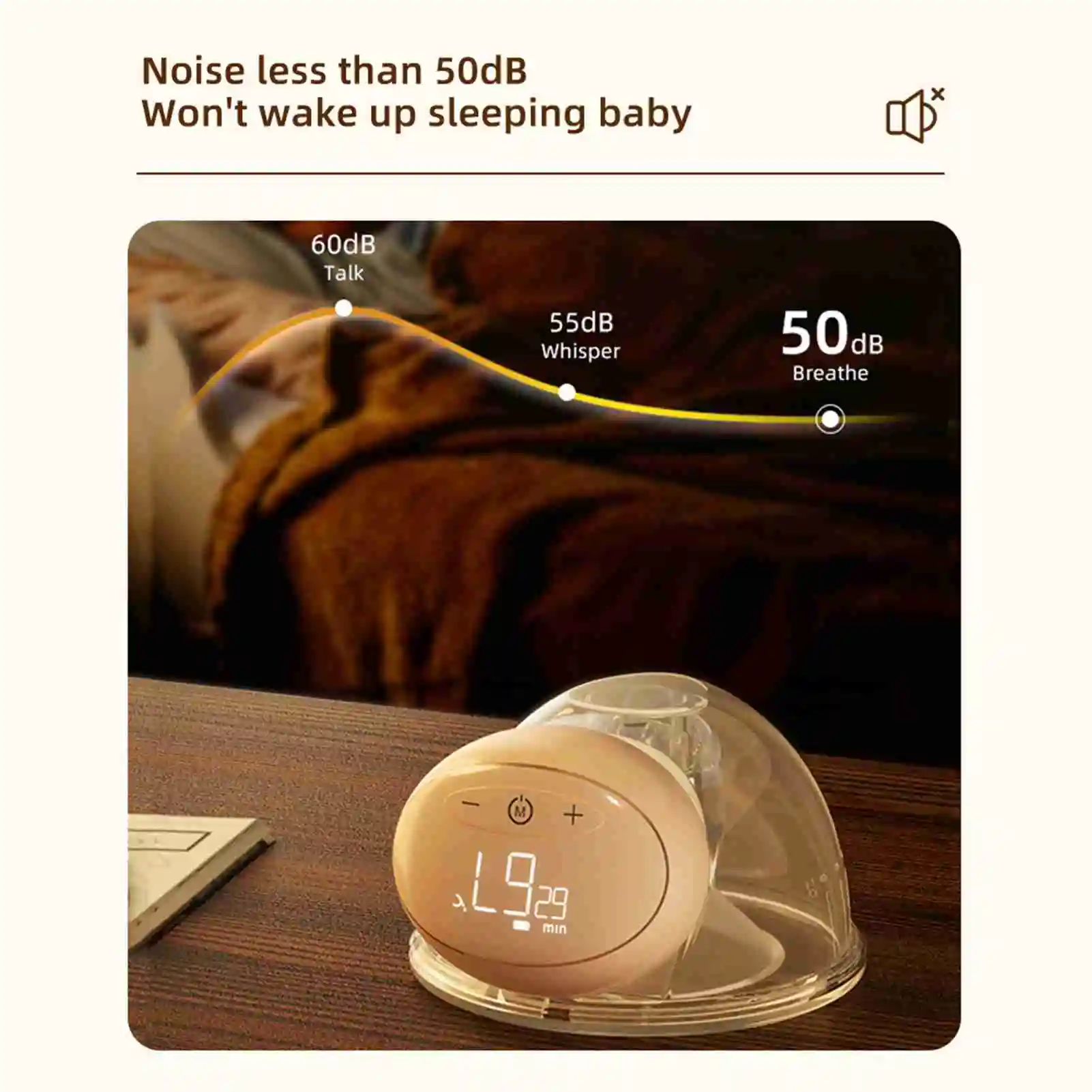 LED 화면이 있는 착용형 전동 유축기 8oz/240ml 용량 3가지 모드 10단계 흡입력 모유 수유용