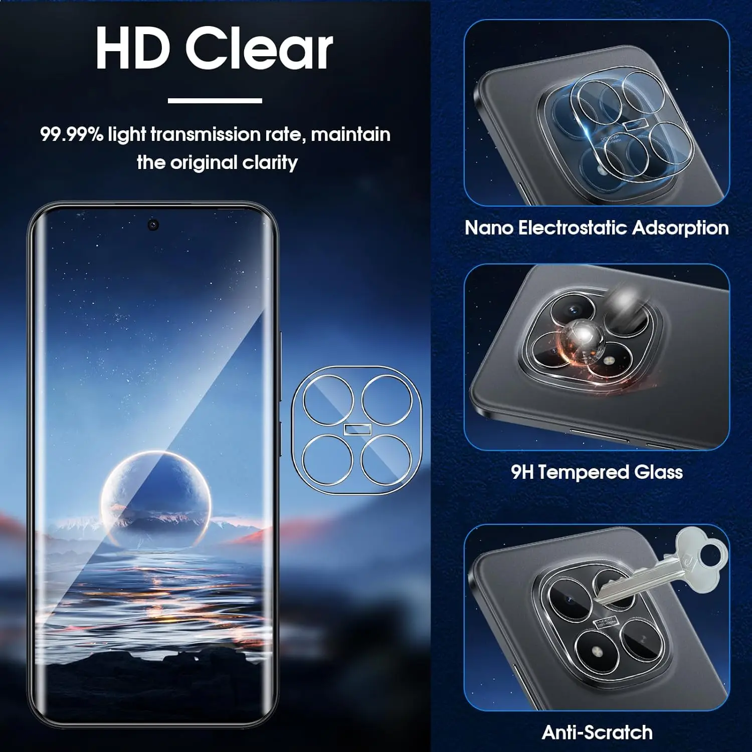 3D 9H Tempered Glass for Redmi Note15 Pro Plus 5G Global Screen Protector Camera Lens Film for Xiaomi POCO M8 Pro 5G