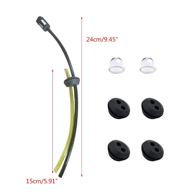 M2EE グラストリマー燃料ライン燃料フィルターキット実用的なガーデンツールプライマー電球刈払機ストマー芝刈り機に適合