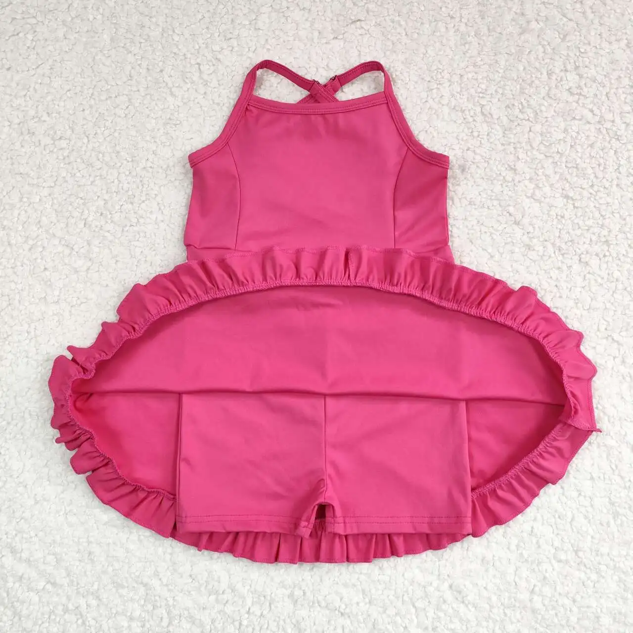 

Yoga sportswear skirt Yoga Summer Dress S0440 Pure rose red sportswear skirt swimsuit