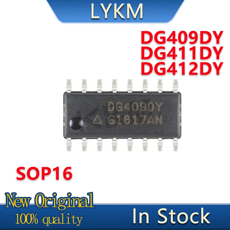 5/Piece New DG409DY DG411DY DG412DY -T1-E3 DG409DYZ DG411DYZ DG412DYZ SOP16 Analog switch chip In Stock