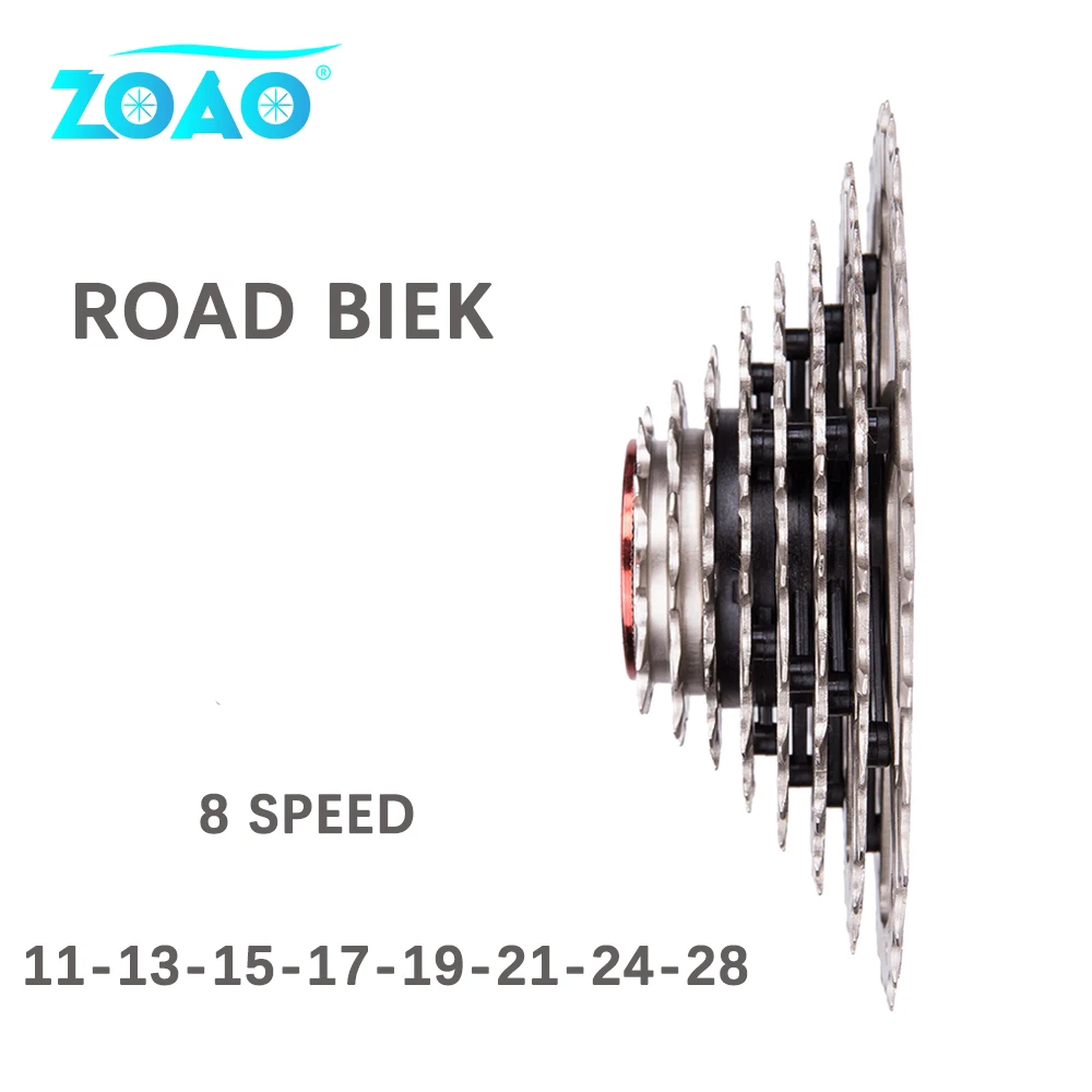ZOAO 8 Kecepatan Sepeda Jalan MTB Kaset 11-25 11-28 11-36 11-40T Kerikil 8 S Sepeda Freewheel 8V 8 Kecepatan 2400 Claris TX800 Kompatibel