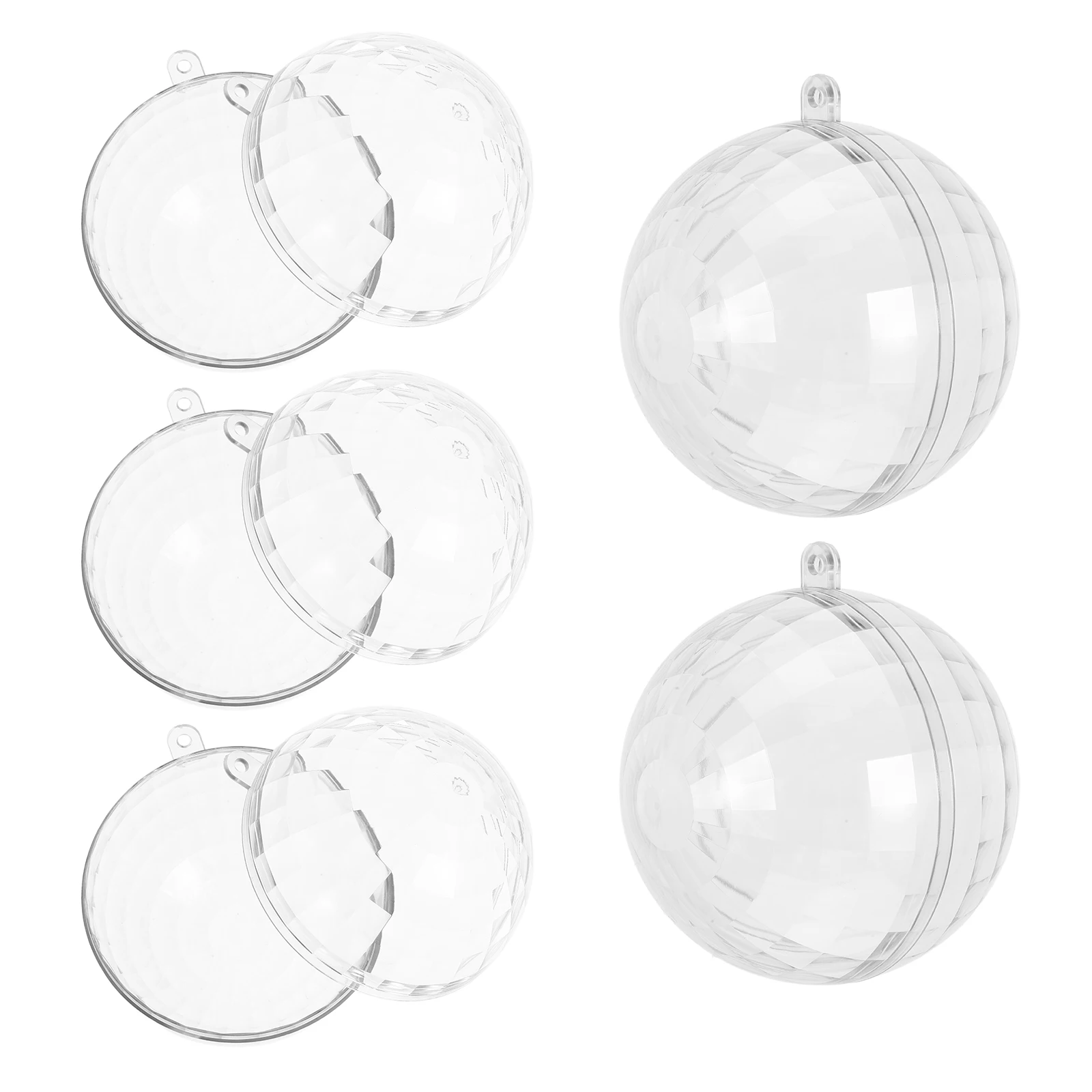 

5 Pcs Christmas Ball Gift Box Candy Dishes with Lids Clear Fillable Ornament Balls