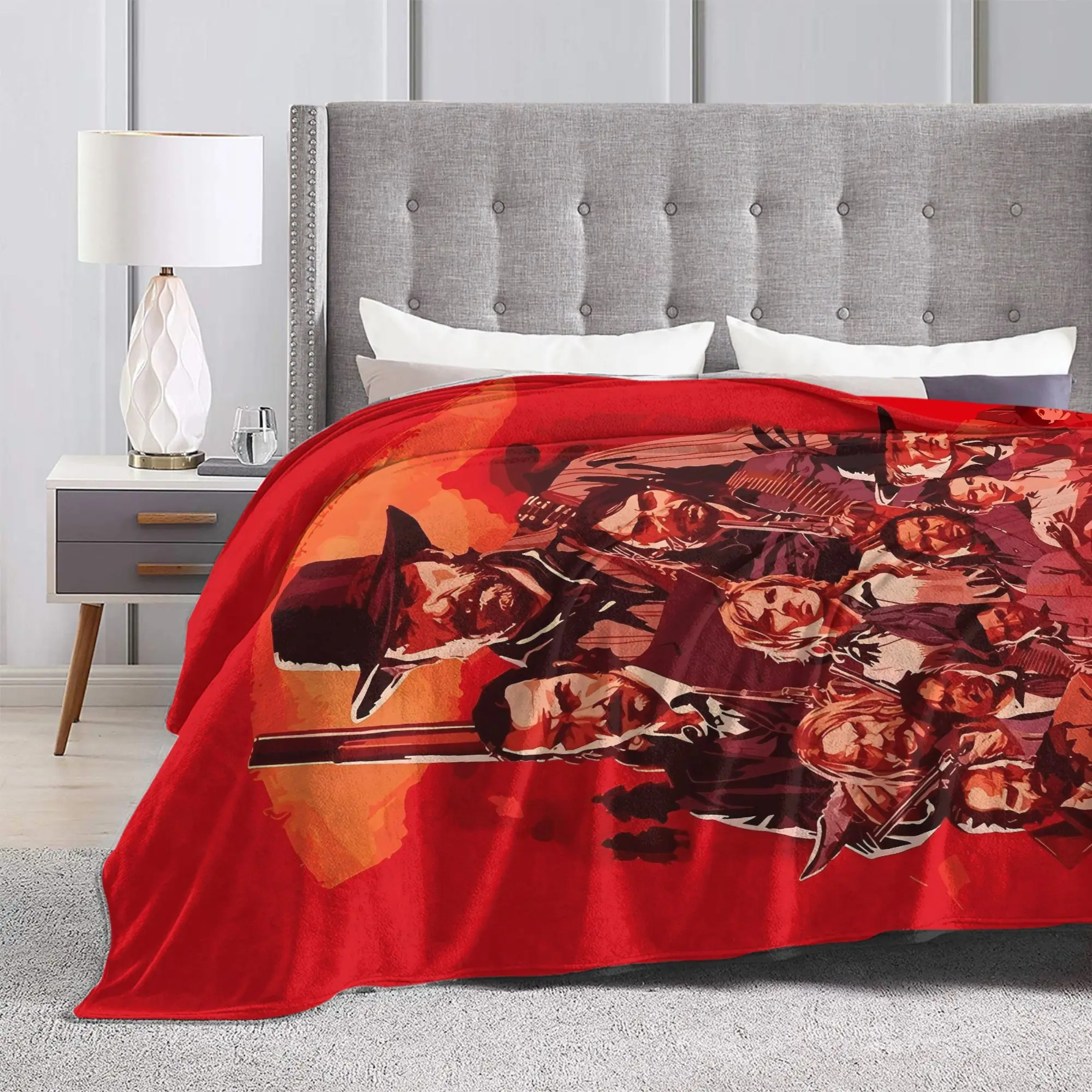 آرثر مورغان RDR 2 بطانية جودة دافئة رمي بطانية الشتاء السفر مكتب ديكور المنزل طباعة المفرش