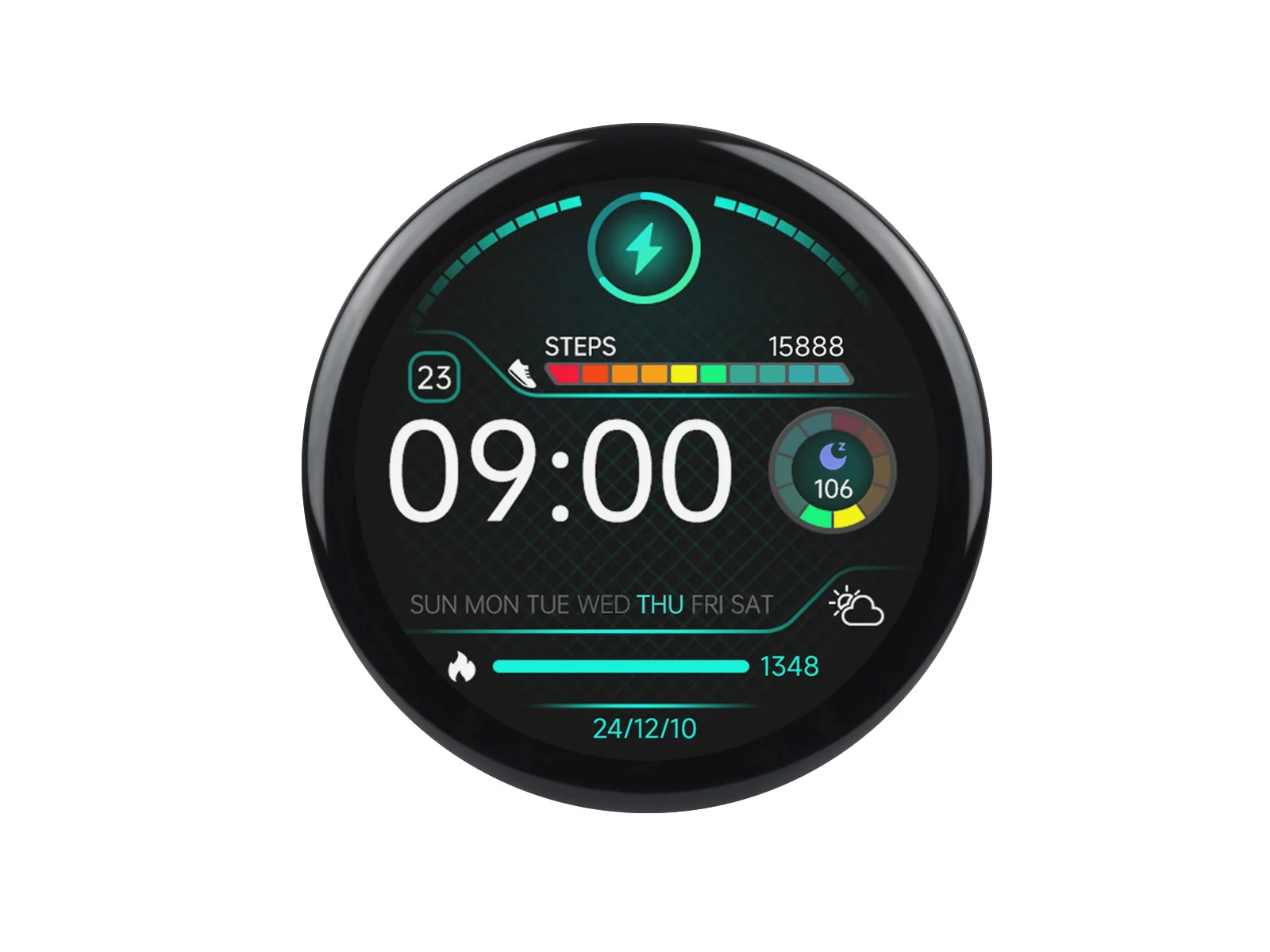 RP2350 1.46inch Capacitive Touch Round Display Development Board, 480×480 IPS Panel Display, 65K Color