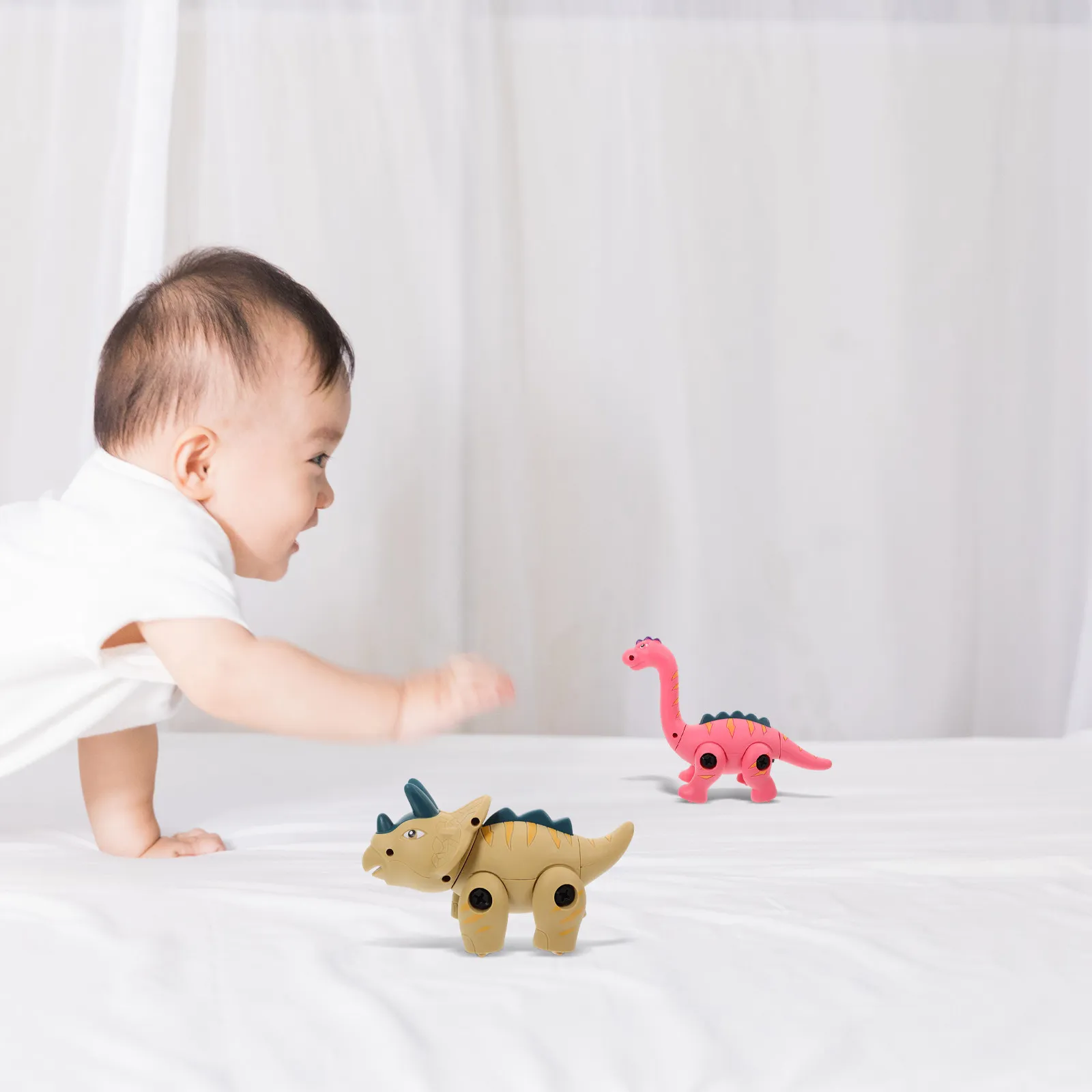 

1Set Take Apart Dinosaur Assemble DIY Plastic Educational Cognitive Hands-on Activity Early Learning Gift