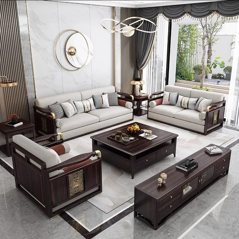 Simple light luxury high-end living room combination size villa home