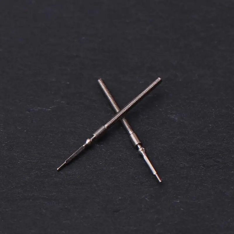 2x Professional 3135 Winding Stem Movement Repair 3135 Movement Winding Stem Steel Handle Rod Steel Stem Crown Metal Watch Stems