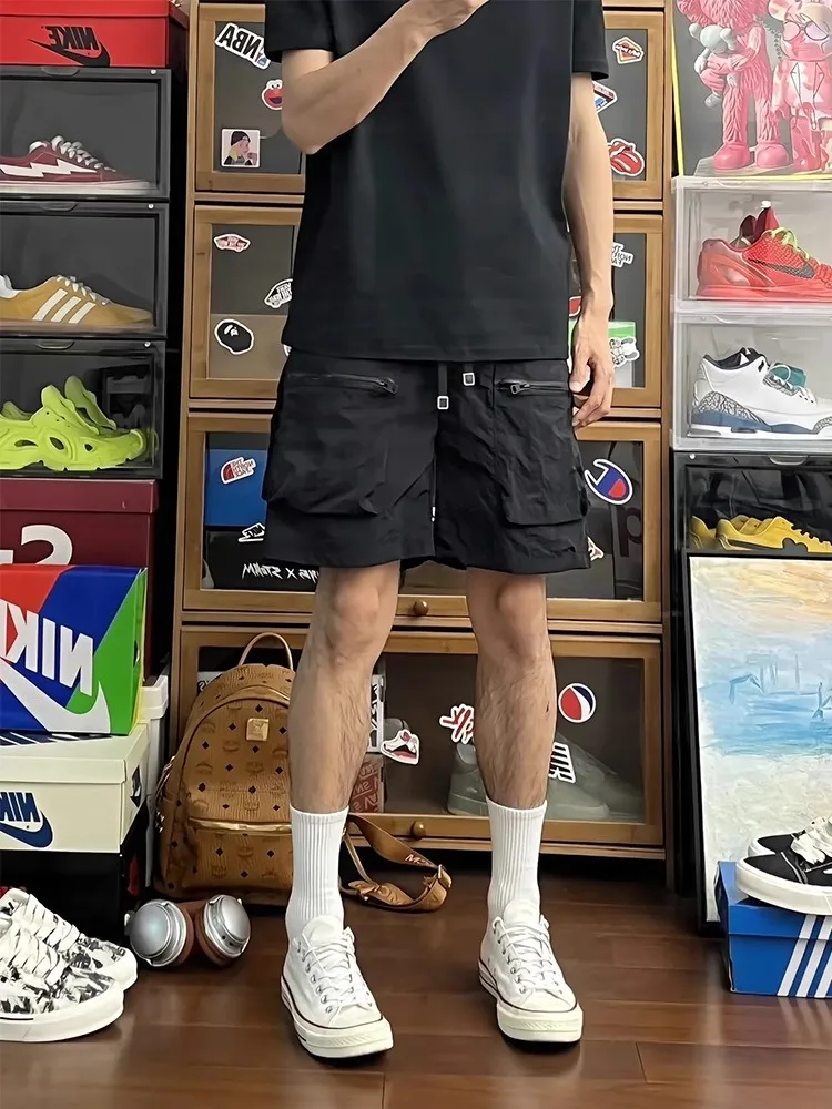 

Американские функциональные мужские спортивные брюки из пяти частей, тонкие, быстросохнущие, для активного отдыха, летние, легкие, спортивные штаны