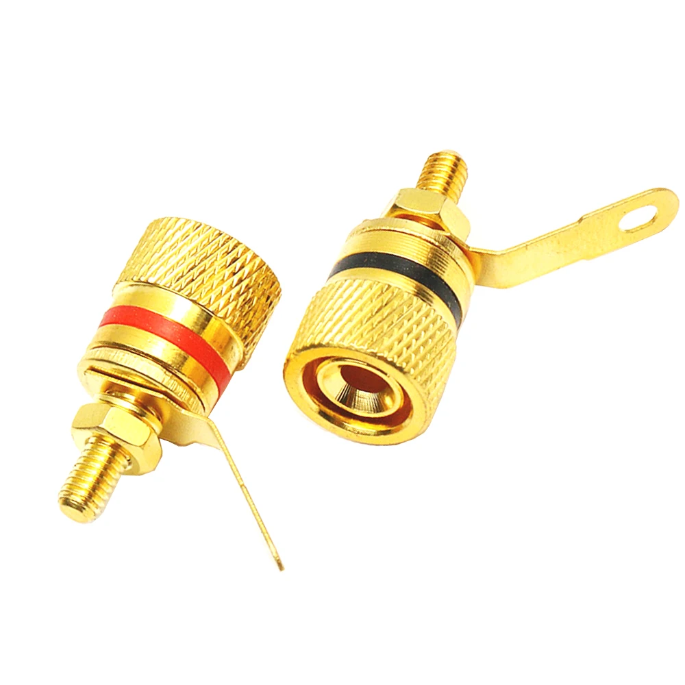 Gold Plated 4mm Banana Connector 4MM Banana Female Jack Binding Post Socket Audio Horn Power Loudspeaker Amplifier Jack Terminal