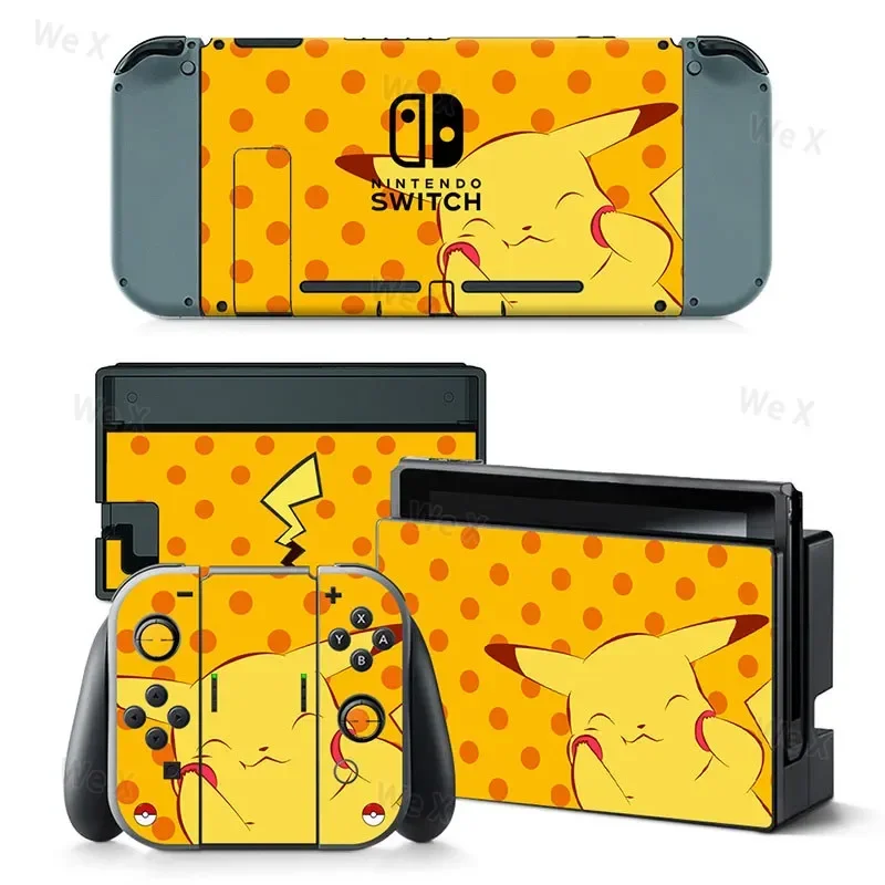 Cartoon Gengar Pikachu Snorlax Vinyl Skin Cover Sticker Decal For Nintendo Switch Console and Joy-Con Controller Skins