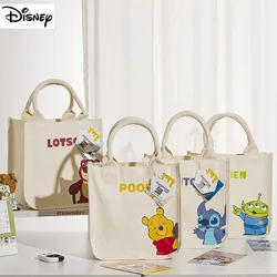 Disney truskawkowy niedźwiadek trójoki kubuś puchak uroczy kwadratowa torba na ramię wielofunkcyjna torba płócienna Tote na Lunch