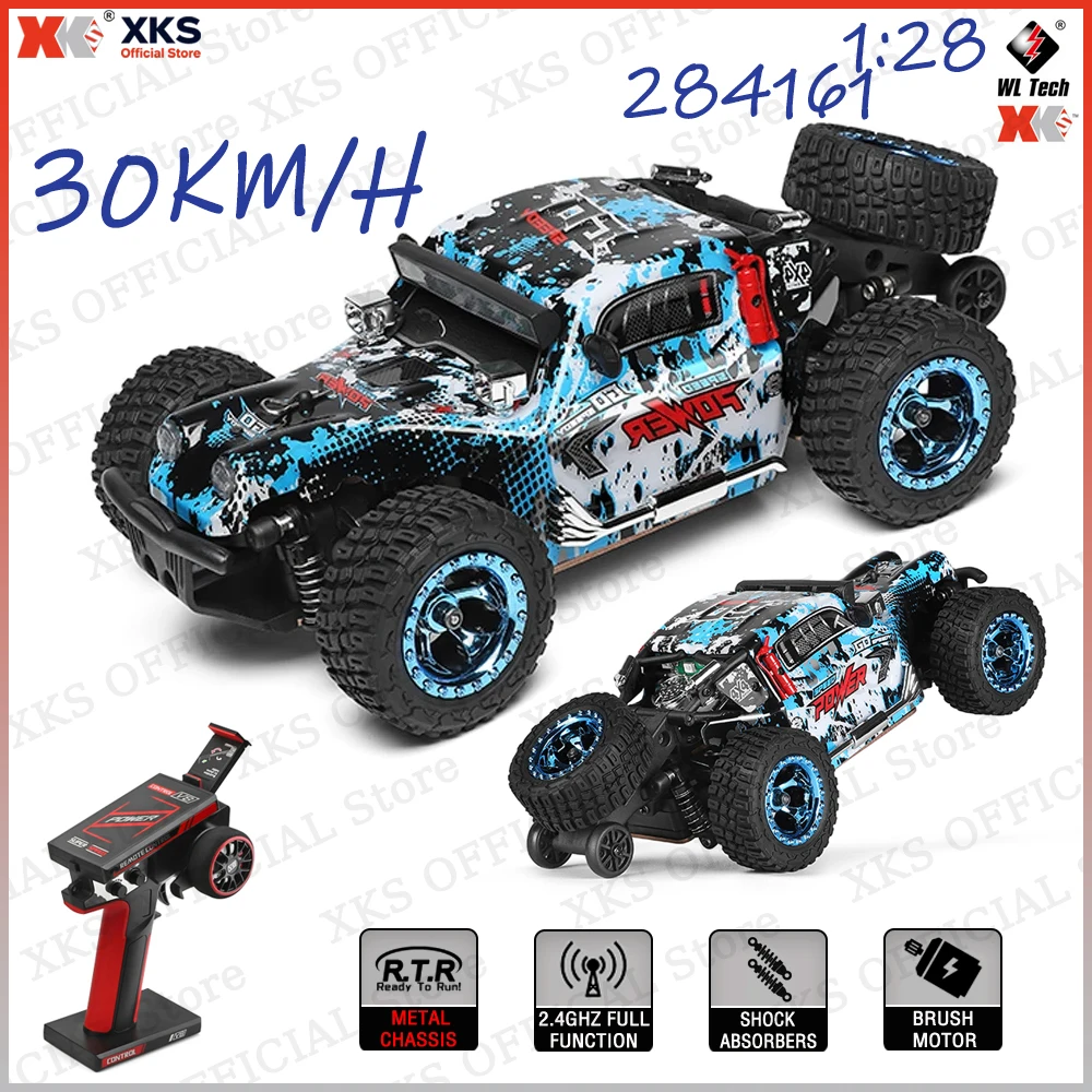 

XKS Wltoys 284161 1/28 4WD RC Car - 30 км/ч Высокоскоростной внедорожный дрифт-гонки со светодиодной подсветкой 2,4G RC Игрушка в подарок для детей