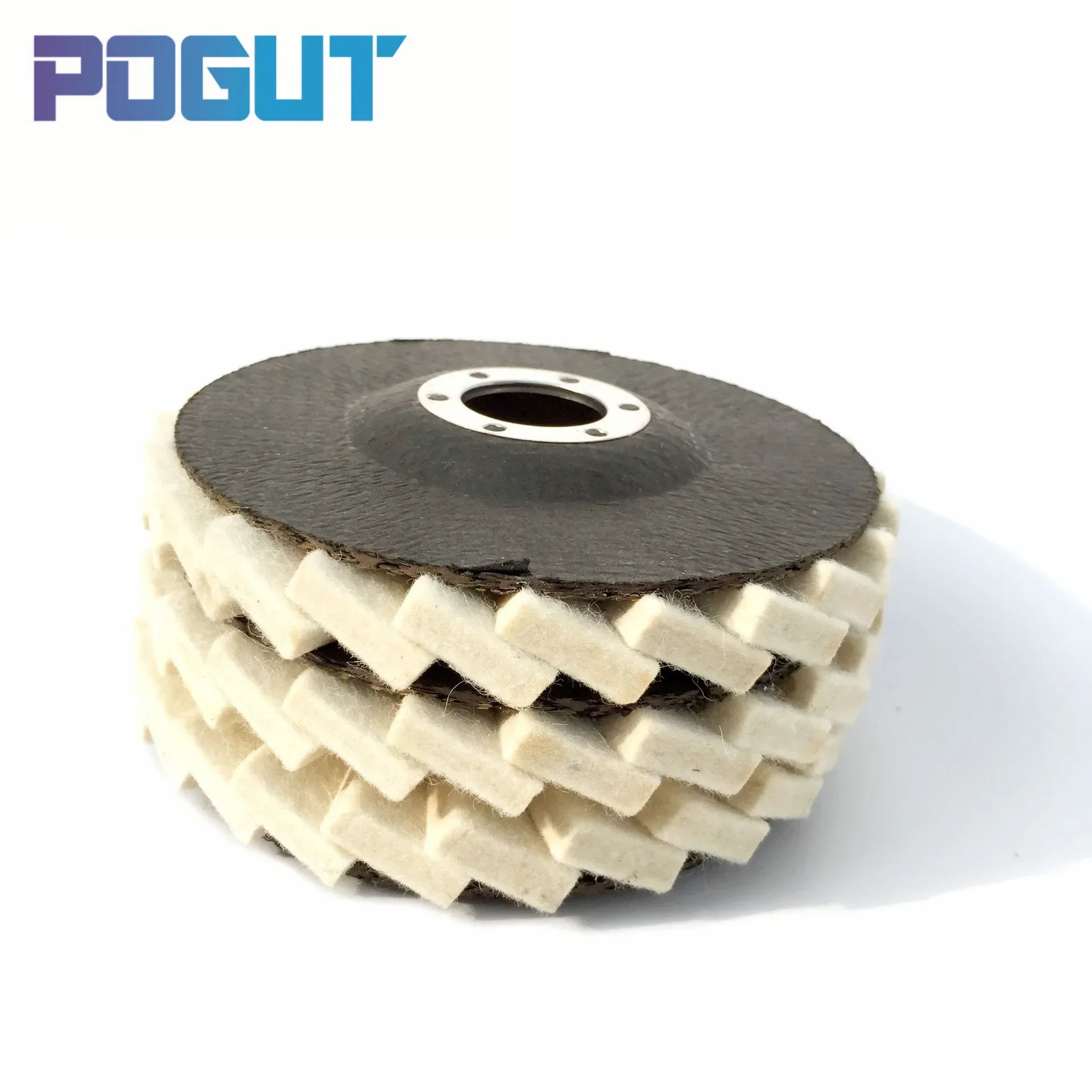 3pcs Dia. Cakram Pemoles Penutup Wol 4"/ 5'' untuk Penggiling Sudut untuk Memoles Kaca Logam