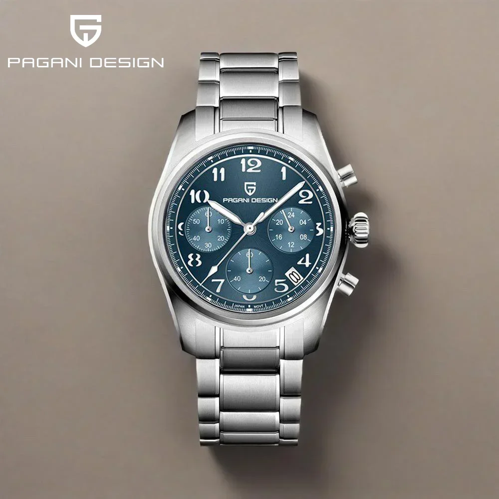 PAGANI DESIGN VK63 Fashion Men's Quartz Chronograph Watch Sapphire Stainless Steel Waterproof Luminous Reloj Hombre 2025 PD1773