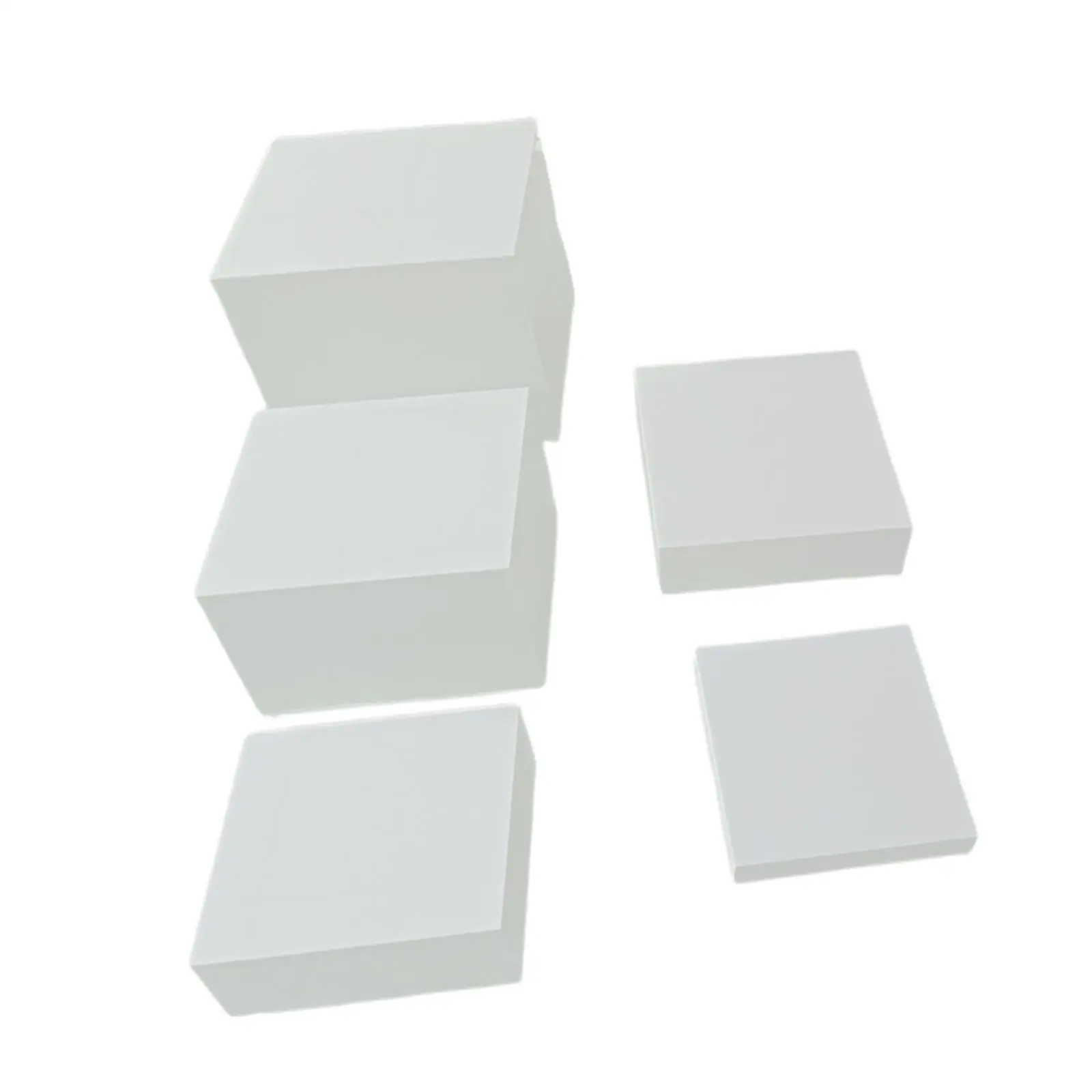 White Acrylic Food Riser for Buffet Table Stackable Display Stands Set with Hollow Bottom for Cupcake Candy Brunch Party