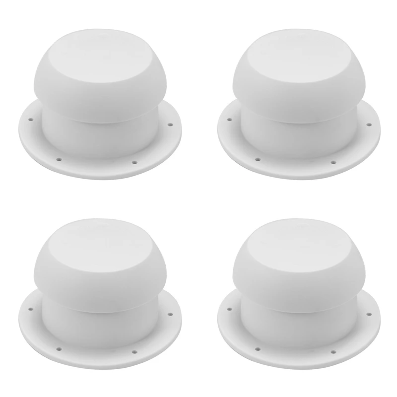 4X Round Mushroom Head Shape Ventilation Cap For Rv Accessories Top Mounted Round Exhaust Outlet Vent Cap