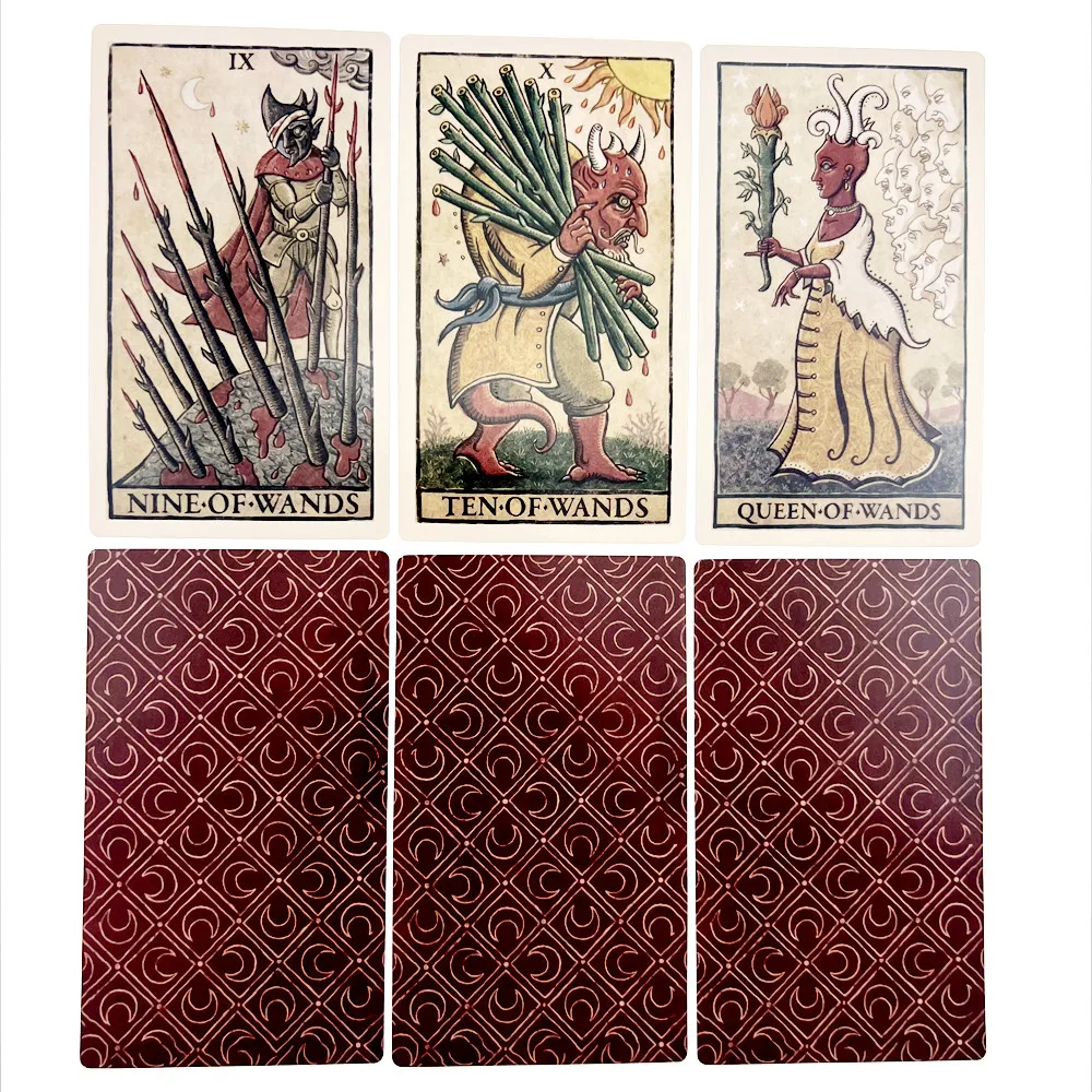 12x7cm Trionfi Della Luna tarot cards with paper manual Oracle Card Family Party Playing Cards English Game Table Board Games