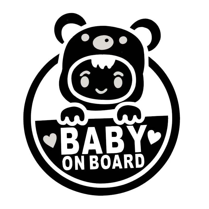LYKX Funny Baby on Board Car Sticker Reflective Automobiles Motorcycles Exterior Accessories PVC Decals for Bmw Audi Vw view 2