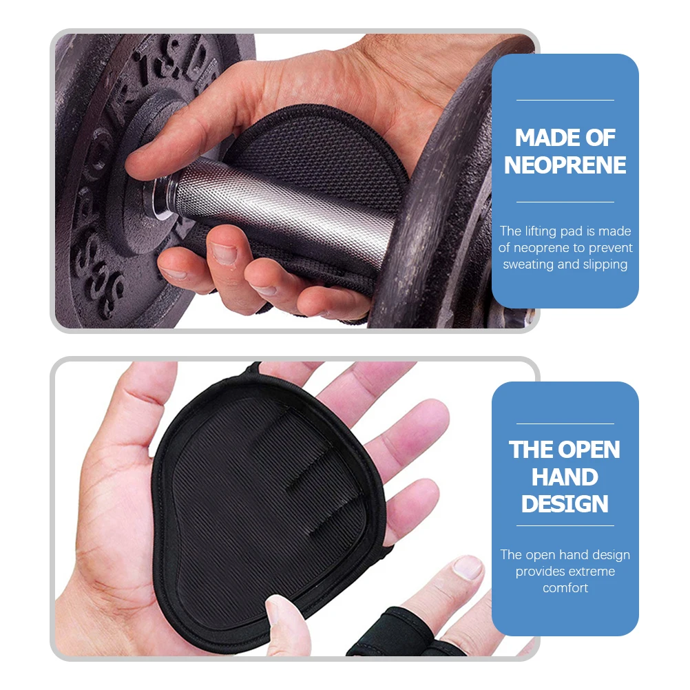 1Pair Lifting Palm Pads Durable Breathable Gym Gloves for Weight Training Fitness Supplies Lifting Gloves Barbell Palm Guard