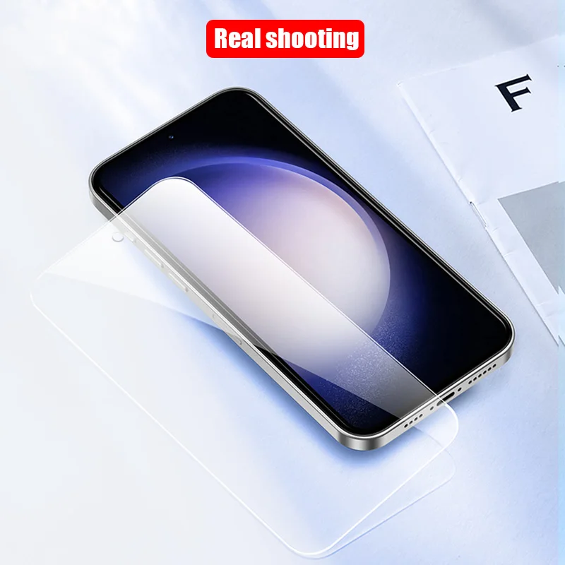 2/4 Piezas Vidrio Templado Samsung Galaxy S24 Ultra S23 S22 S21 Plus FE A55 A35 A06 A15 A25 A34 A04 A05 Protector de Pantalla Cubierta de Vidrio 6