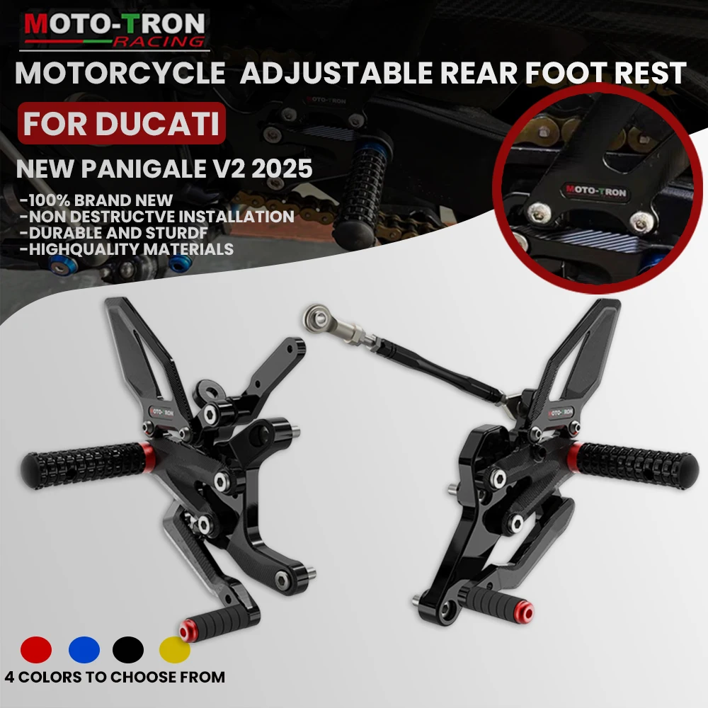 MOTO-TRON nueva motocicleta CNC juego trasero ajustable reposapiés reposapiés para DUCATI Panigale V2 2025