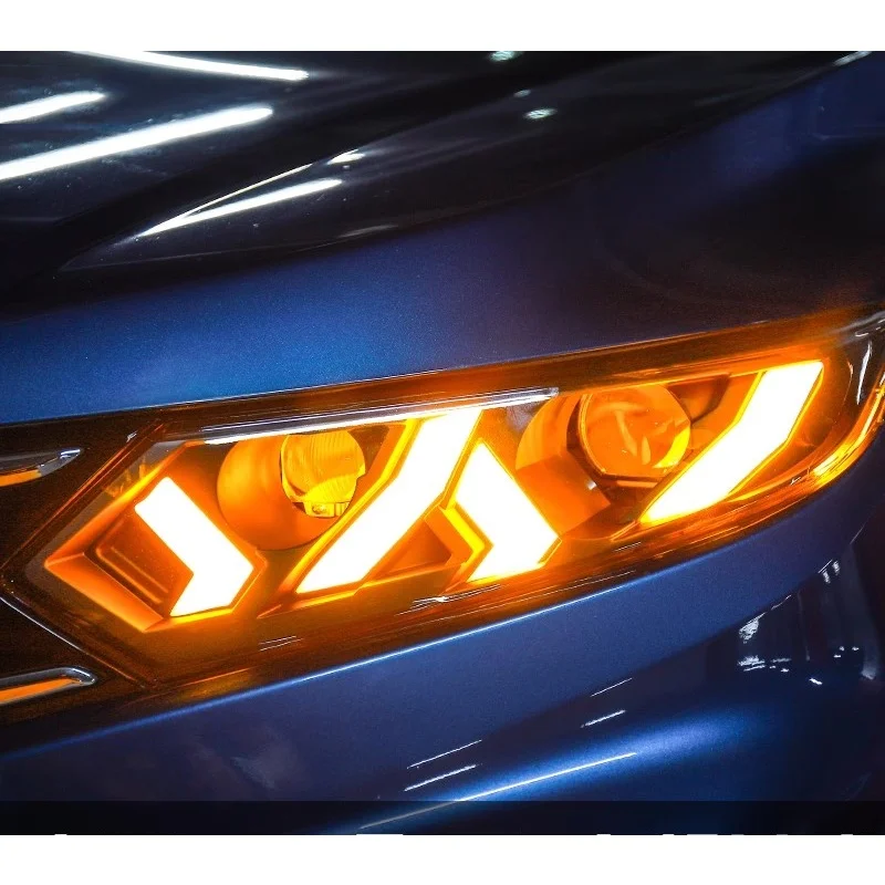 

Передняя фара светодиодной в сборе для Honda XRV 2015-2021, модифицированные линзы, дневные ходовые огни