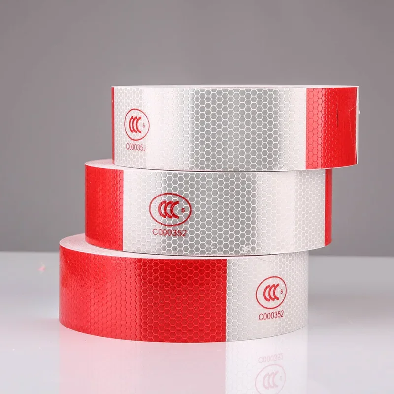 Reflective Tape Safety Caution Warning Reflective Adhesive Tape Sticker for Truck Motorcycle Bicycle Car Styling