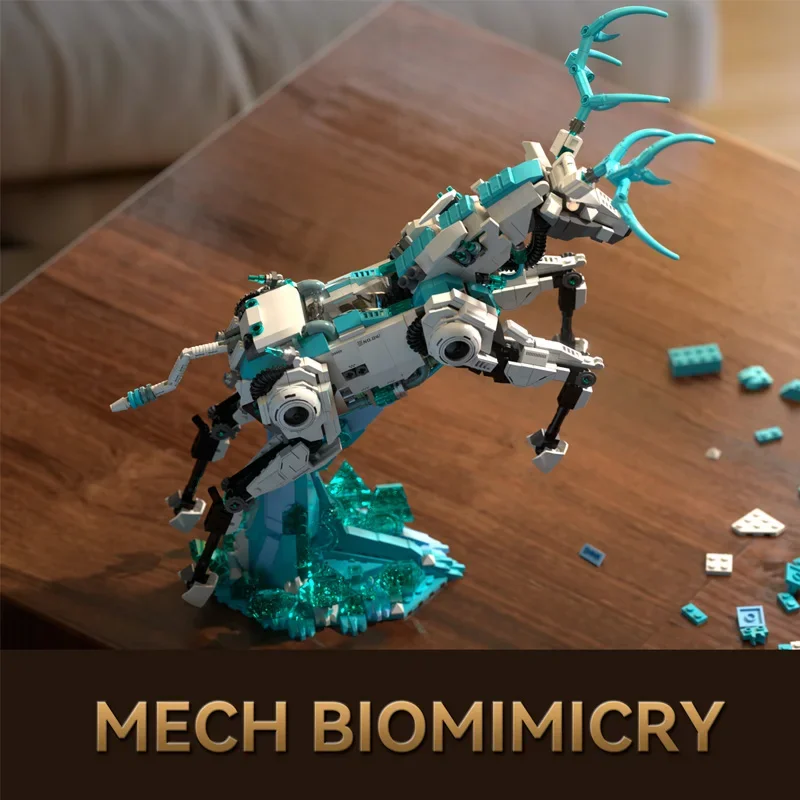 ชุดตัวต่อ MOC ของเล่นเสริมพัฒนาการ รูปสัตว์ การ์ตูน กวาง/งู/ปลาหุ่นยนต์/ตัวต่อแมงป่อง ของเล่น DIY แบบประกอบเอง ของขวัญ