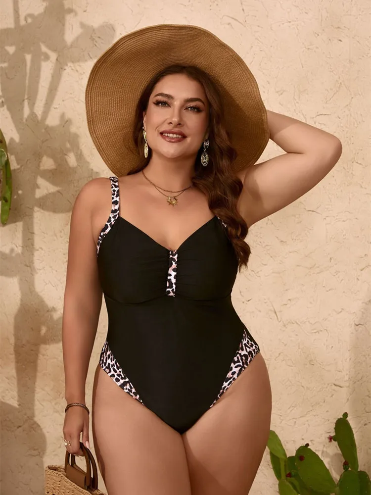 

Plus Size Swimwear Women 2024 Sexy Bikini One-Piece Swimsuit Closed Push Up Swimming Suit Bodysuit Bathing Suits Beachwear