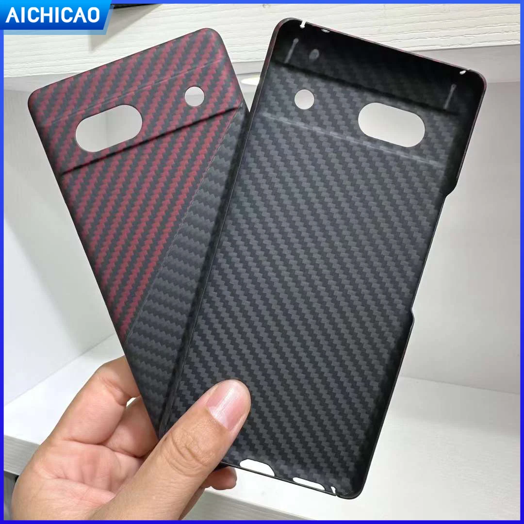 

ACC-Carbon Real Carbon Fiber Case For Google Pixel 7A Case Fine Hole Camera Anti-Fall Cover Pixel 6 5G Aramid Fiber Shell