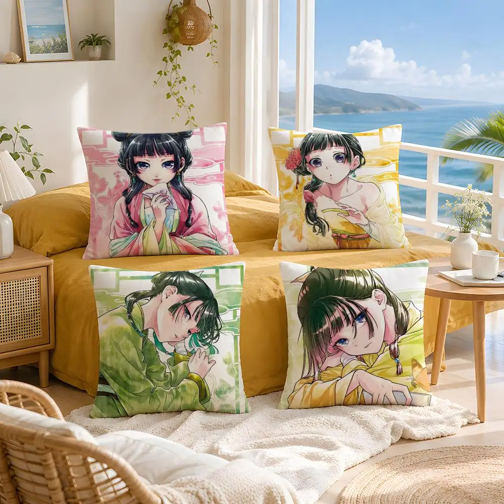 The Apothecary Diaries Cushion Cover Throw Pillow Short Plush Fresh Natural Cushion for Living Room Sofa Ornament Present Gift