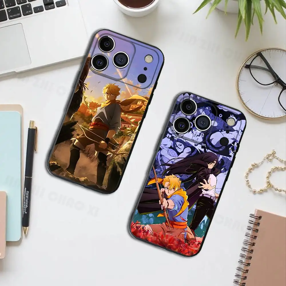 

Y-Yomi No T-Tsugai Black Phone Case For IPhone 17 16 15 14 13 12 13 12 11 Pro Max Plus XS XR Silicone Soft Back Cover