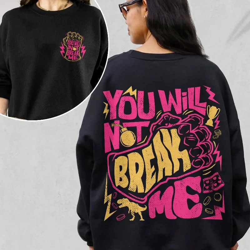 �Du wirst mich nicht brechen“-Kapuzenpullover, „Dungeon Crawler Carl Dnd Book“-Kapuzenpullover, „Zeit, Papa, die Steuern zu zahlen“-T-Shirt, Geschenk für Sci-Fi-Bücherliebhaber, Donut-Motiv. – Detail 2