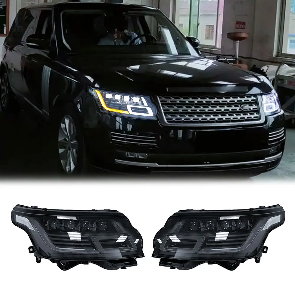 

New Arrival 4 Lens Type LED Front Headlight For Land Rover Range Rover Vogue 2014-2017 Upgrade To 2018-2021 Head Lamp LH RH Side